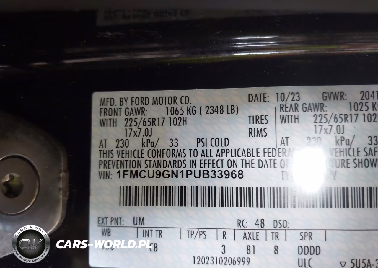 2023 Ford Escape Active VIN:1FMCU9GN1PUB33968 - 9
