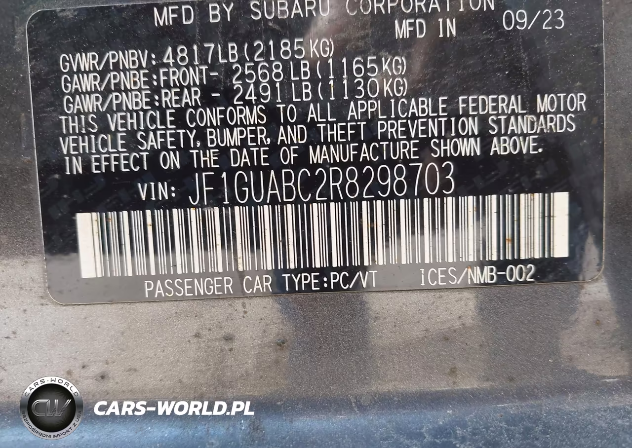 2024 Subaru Impreza Base 5-Door VIN:JF1GUABC2R8298703 - 9