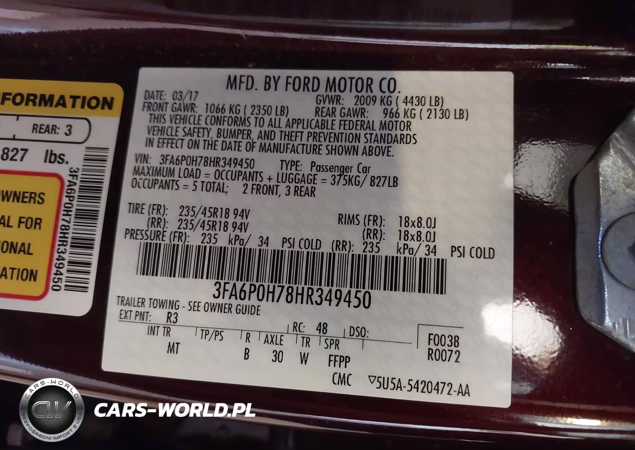 2017 Ford Fusion Se VIN:3FA6P0H78HR349450 - 9
