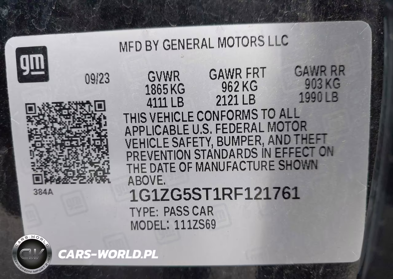 2024 Chevrolet Malibu Fwd Rs VIN:1G1ZG5ST1RF121761 - 13