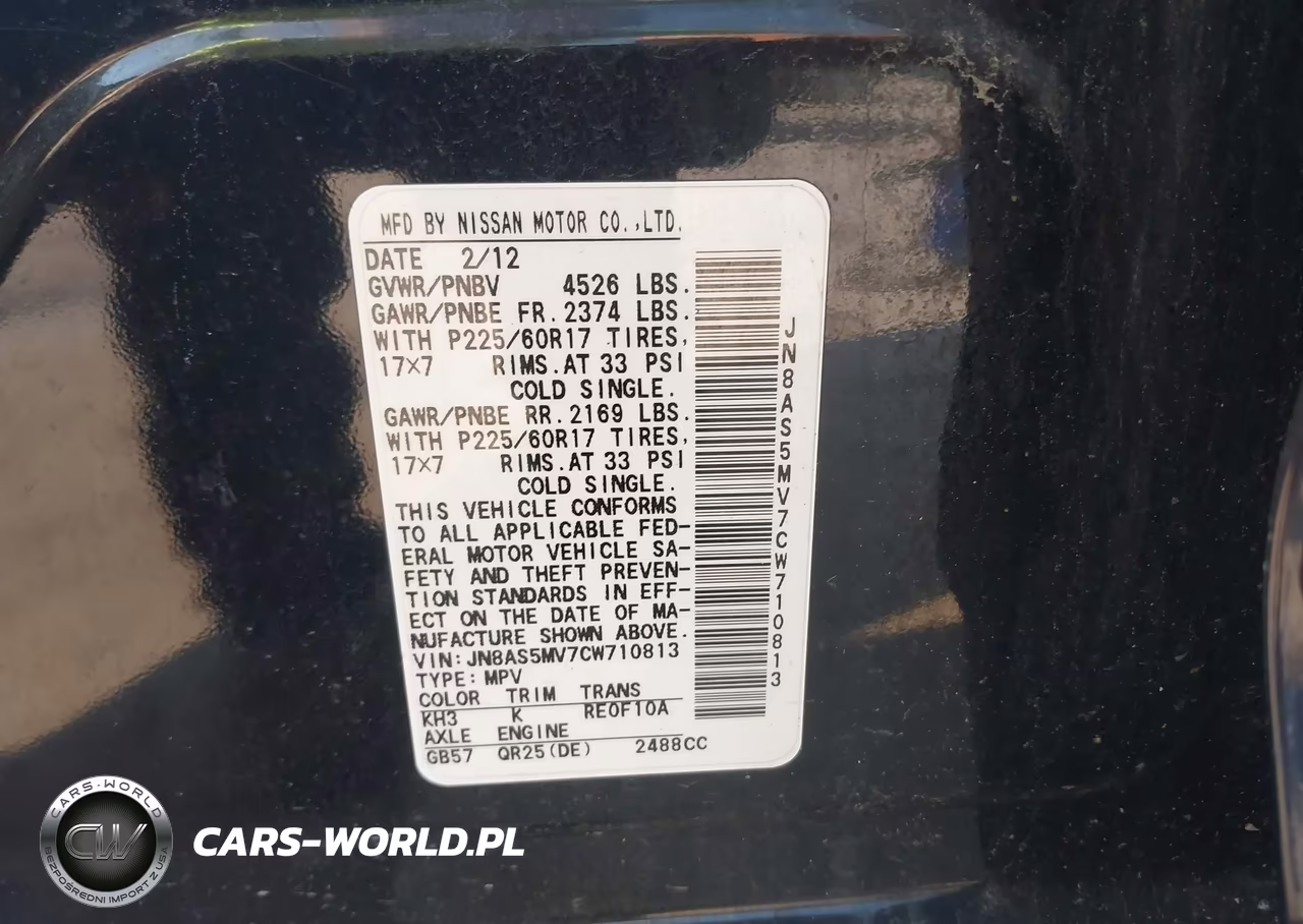 2012 Nissan Rogue Sv VIN:JN8AS5MV7CW710813 - 9