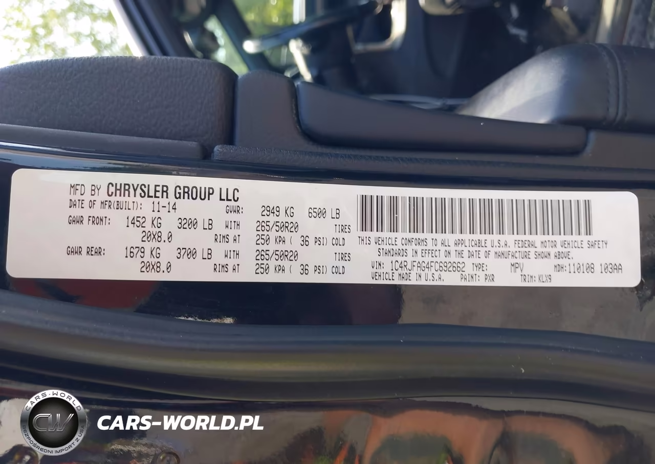 2015 Jeep Grand Cherokee Altitude VIN:1C4RJFAG4FC692662 - 9