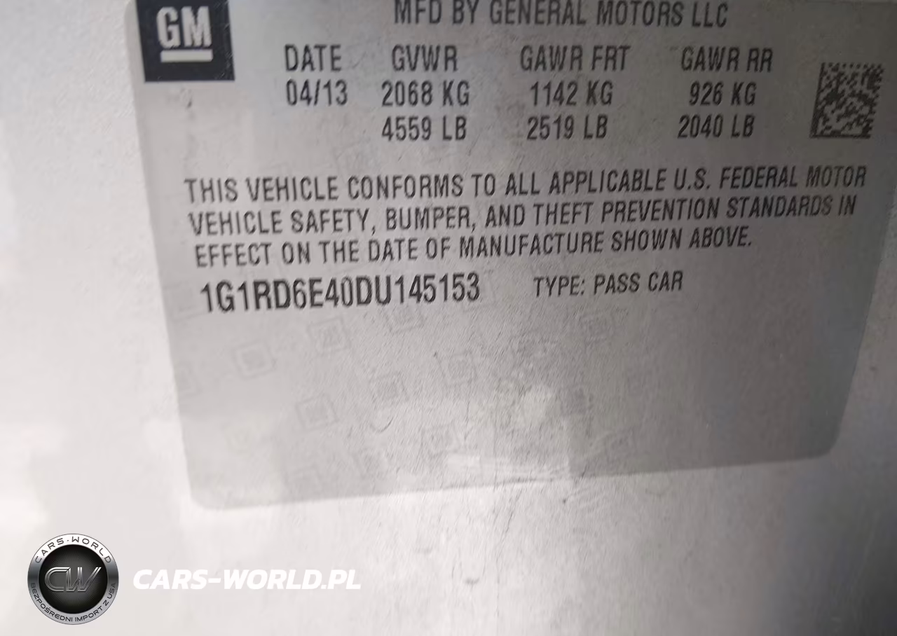 2013 Chevrolet Volt VIN:1G1RD6E40DU145153 - 9