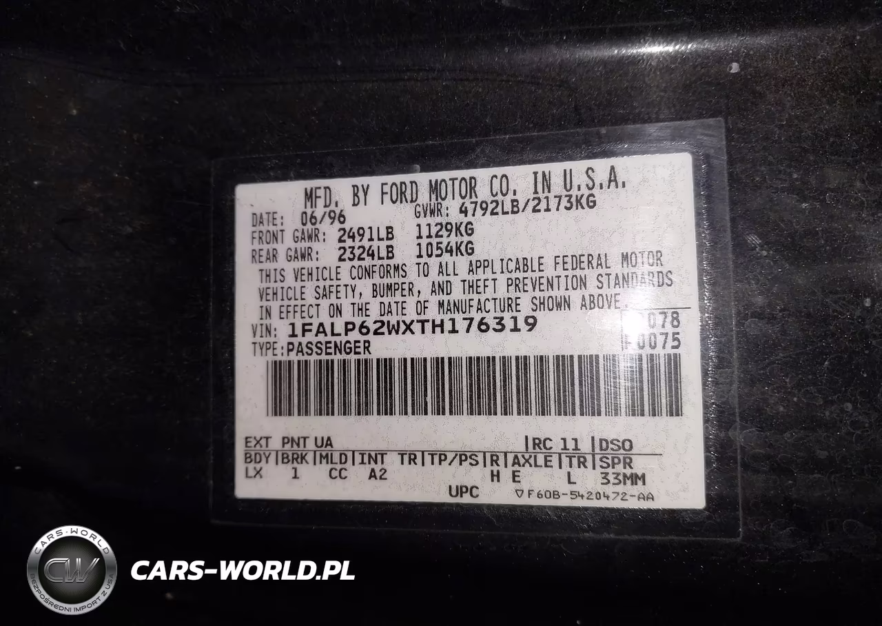 1996 Ford Thunderbird Lx VIN:1FALP62WXTH176319 - 9
