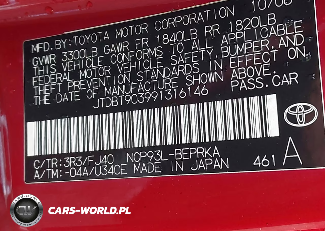 2009 Toyota Yaris VIN:JTDBT903991316146 - 9