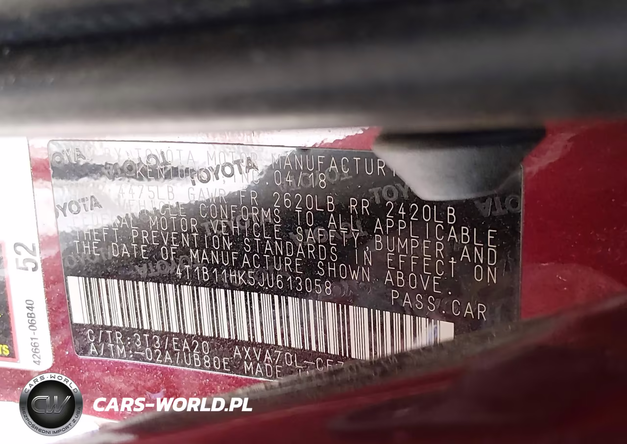 2018 Toyota Camry Se VIN:4T1B11HK5JU613058 - 9