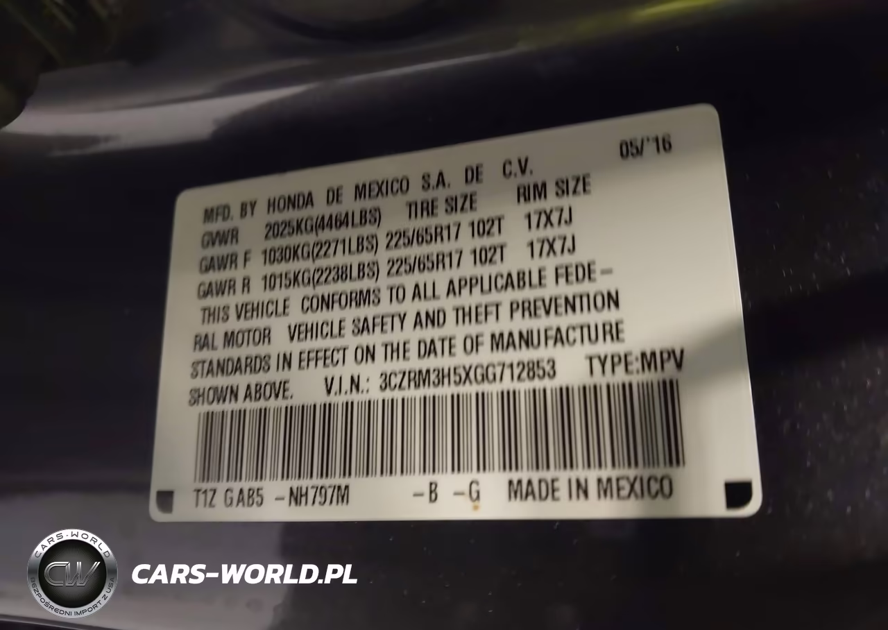 2016 Honda Cr-V Ex VIN:3CZRM3H5XGG712853 - 9