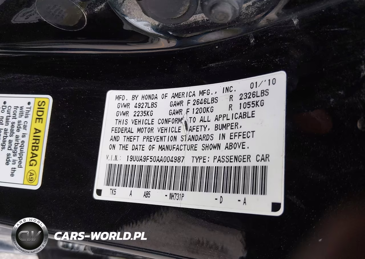 2010 Acura Tl 3.7 VIN:19UUA9F50AA004987 - 9