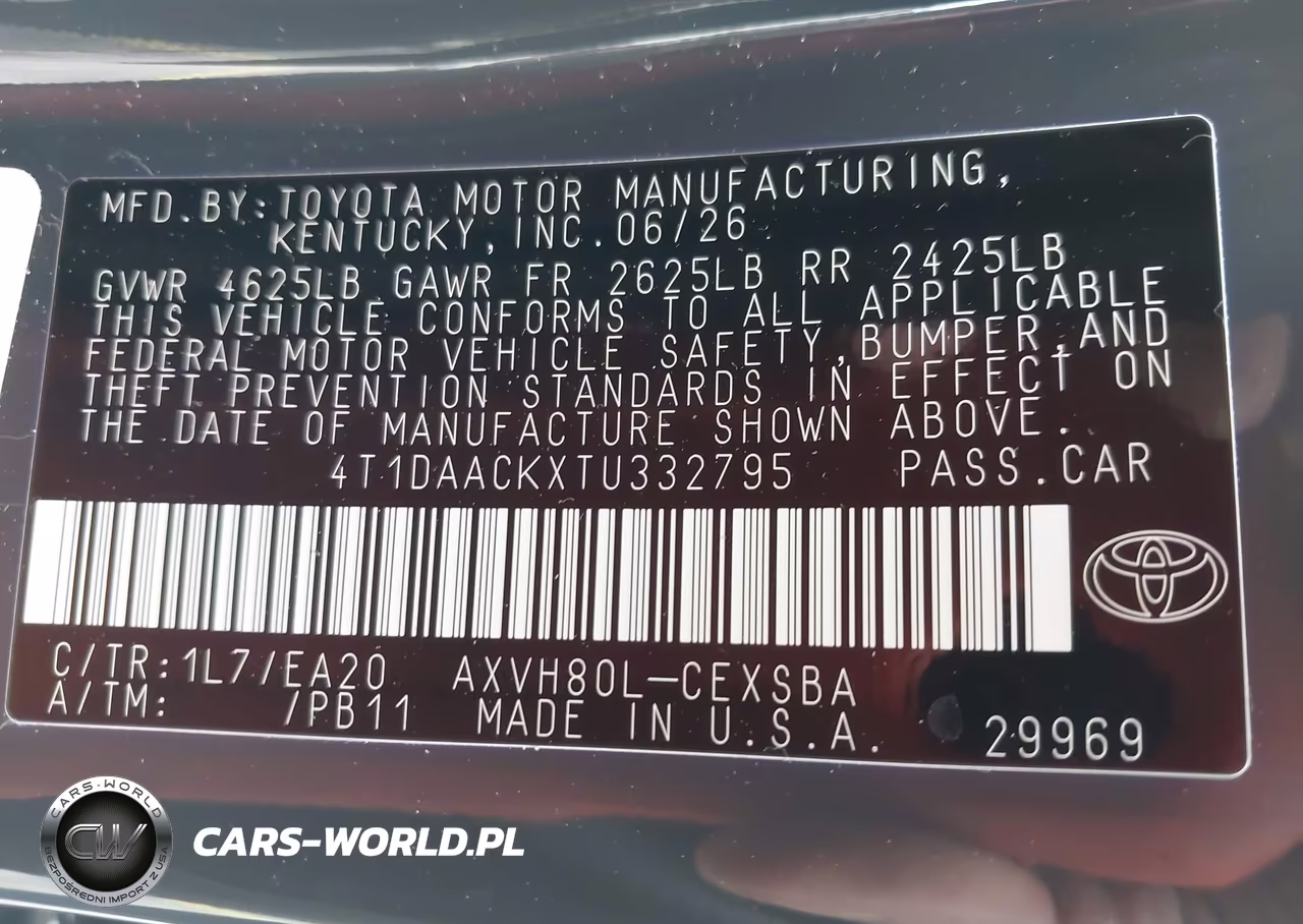 2026 Toyota Camry Se VIN:4T1DAACKXTU332795 - 9