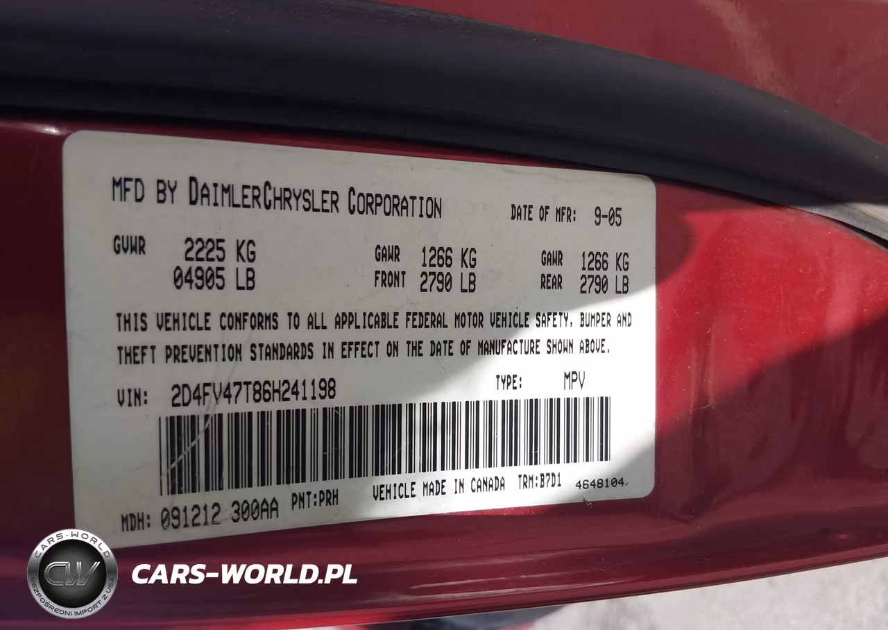 2006 Dodge Magnum VIN:2D4FV47T86H241198 - 9