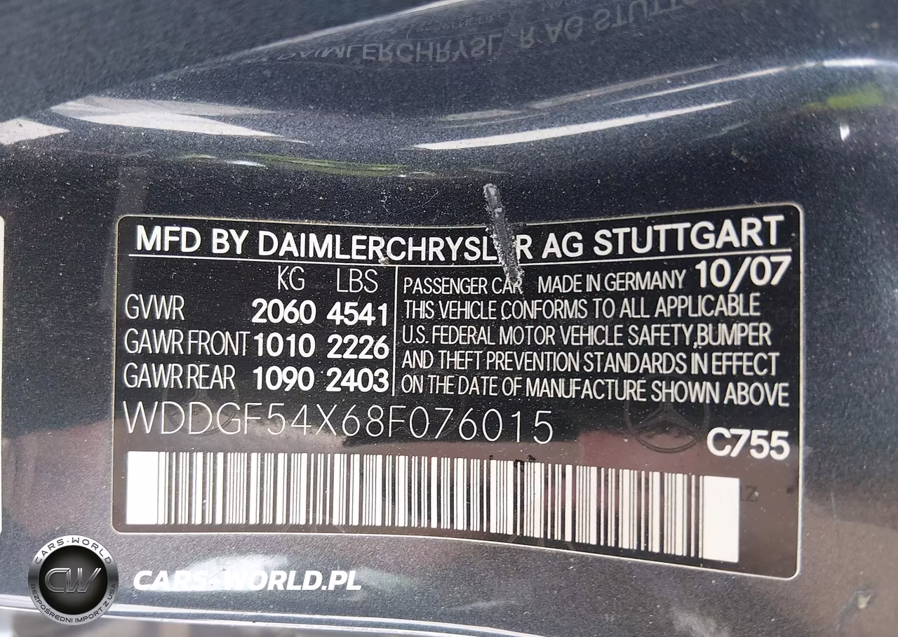 2008 Mercedes-Benz C 300 Luxury-Sport VIN:WDDGF54X68F076015 - 9