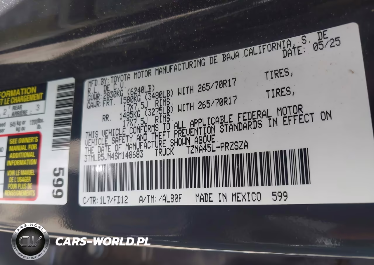 2025 Toyota Tacoma VIN:3TMLB5JN4SM148683 - 9