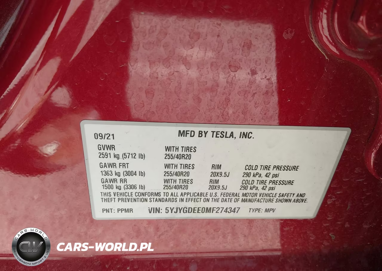 2021 Tesla Model Y Long Range Dual Motor All-Wheel Drive VIN:5YJYGDEE0MF274347 - 9