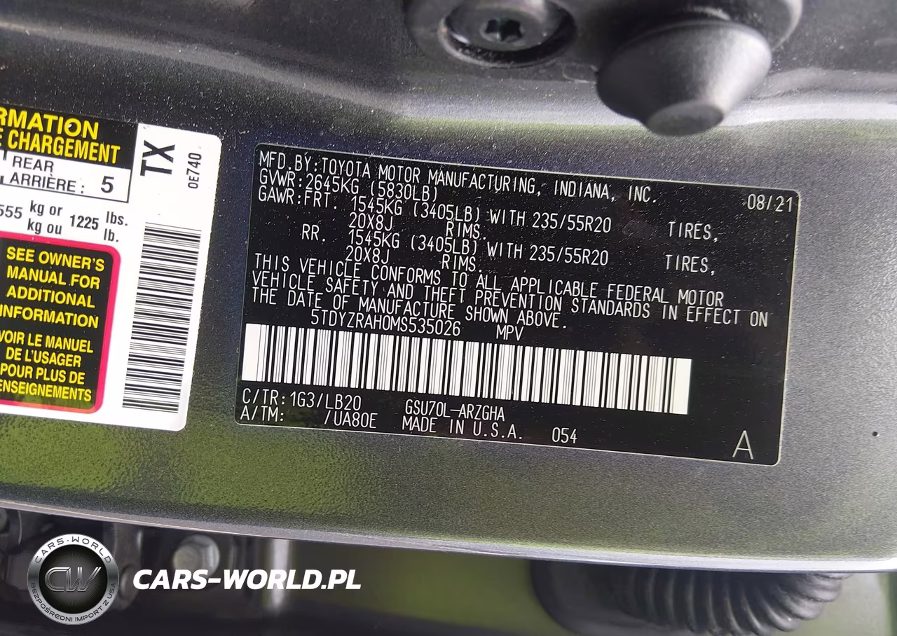 2021 Toyota Highlander Limited VIN:5TDYZRAH0MS535026 - 9