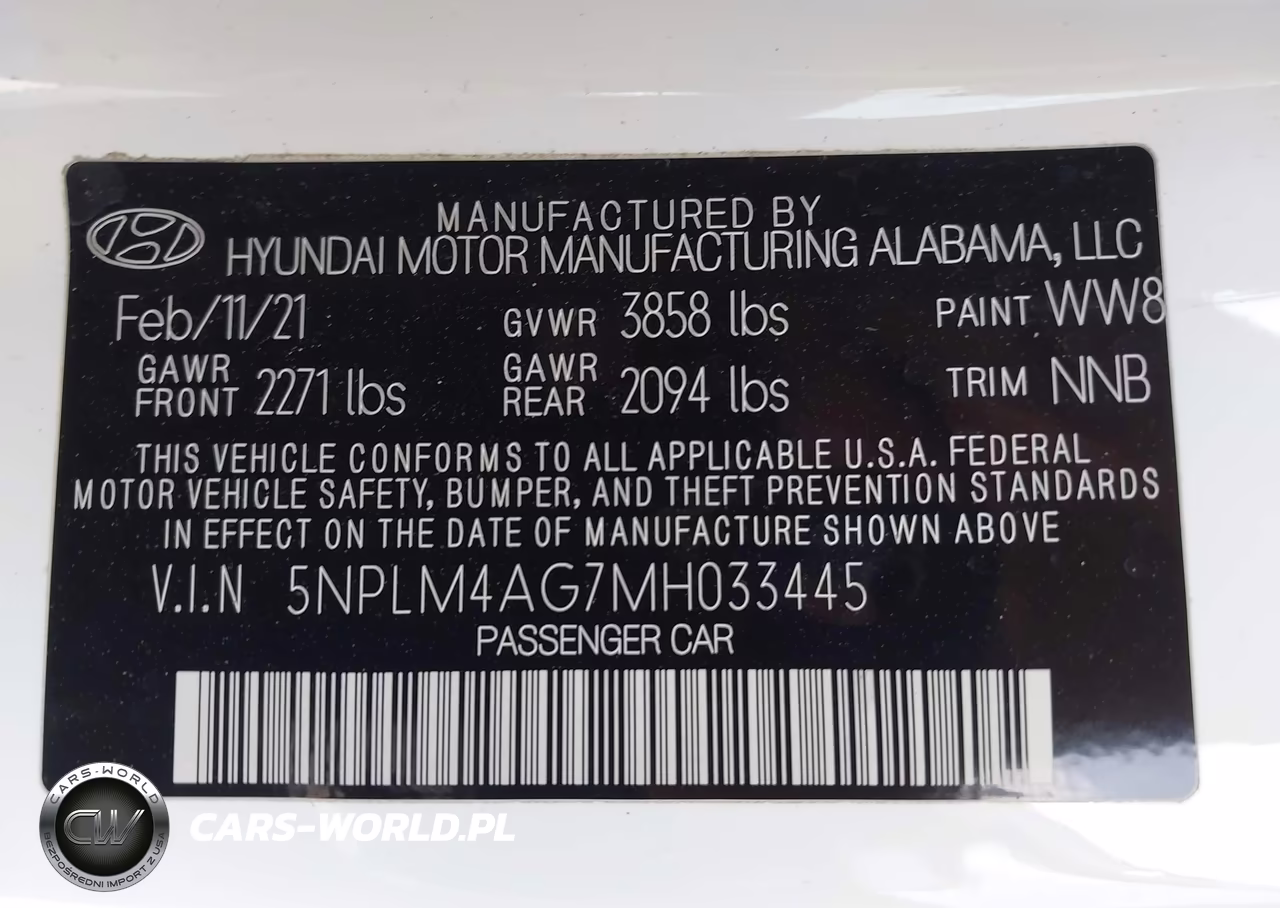 2021 Hyundai Elantra Sel VIN:5NPLM4AG7MH033445 - 9