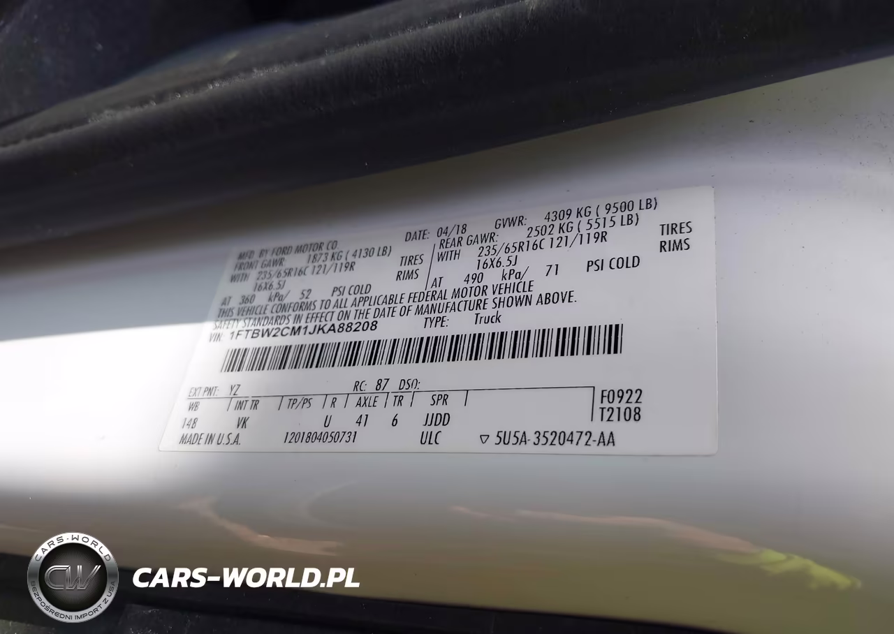 2018 Ford Transit-350 VIN:1FTBW2CM1JKA88208 - 8