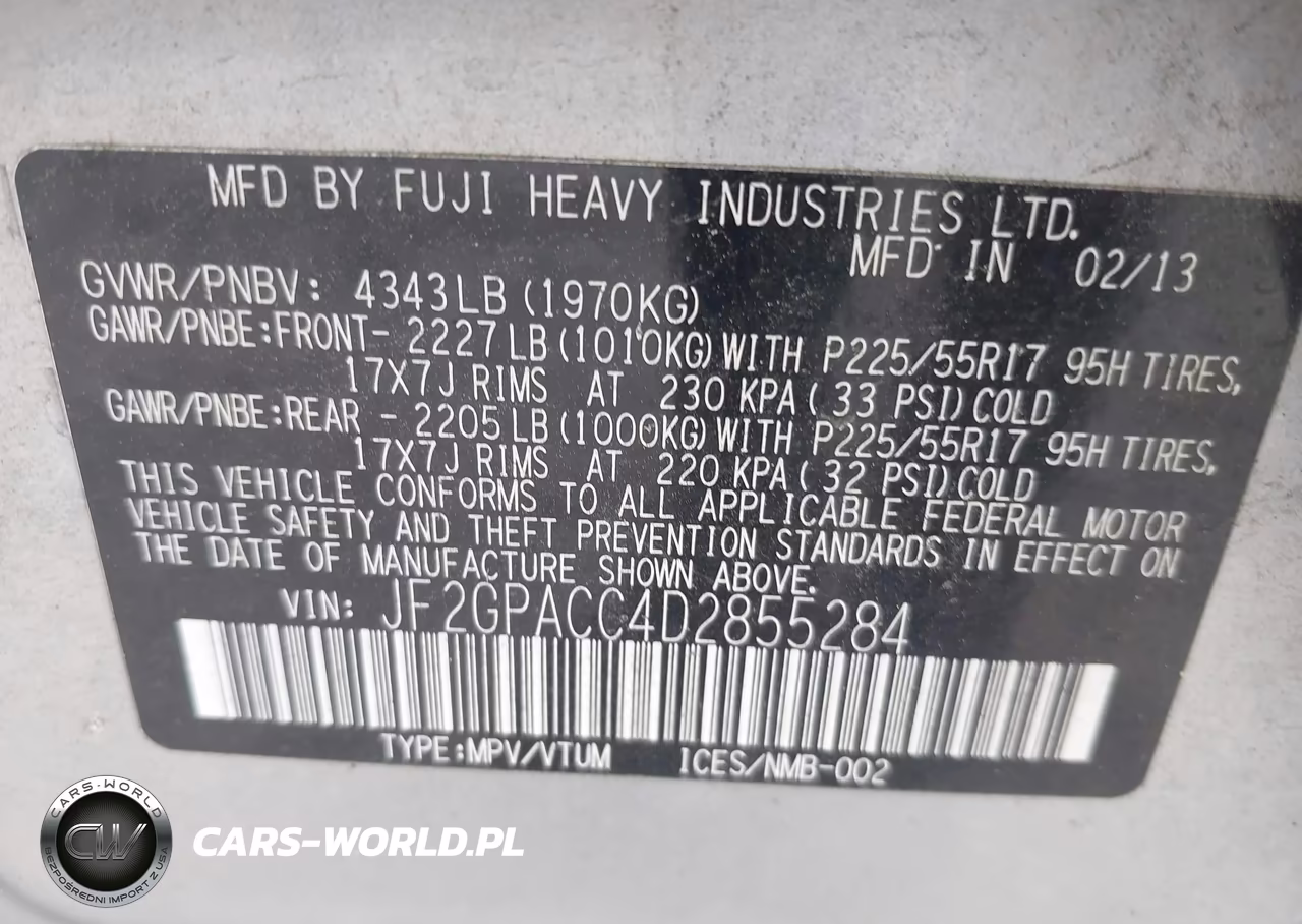 2013 Subaru Xv Crosstrek 2.0I Premium VIN:JF2GPACC4D2855284 - 9