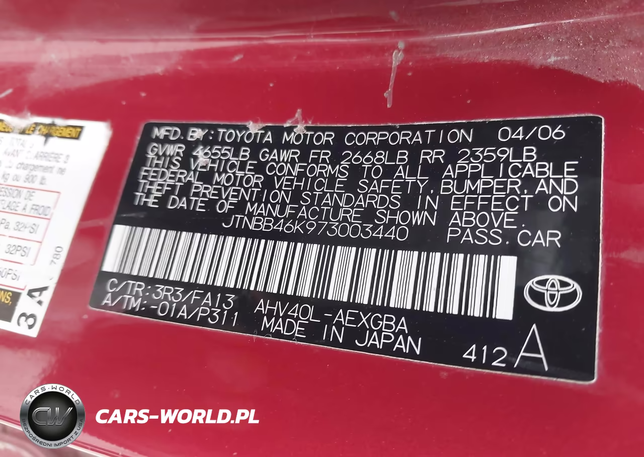 2007 Toyota Camry Hybrid VIN:JTNBB46K973003440 - 9