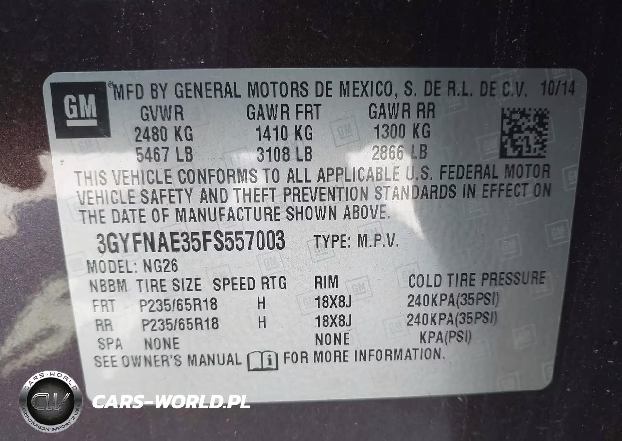 2015 Cadillac Srx Standard VIN:3GYFNAE35FS557003 - 9