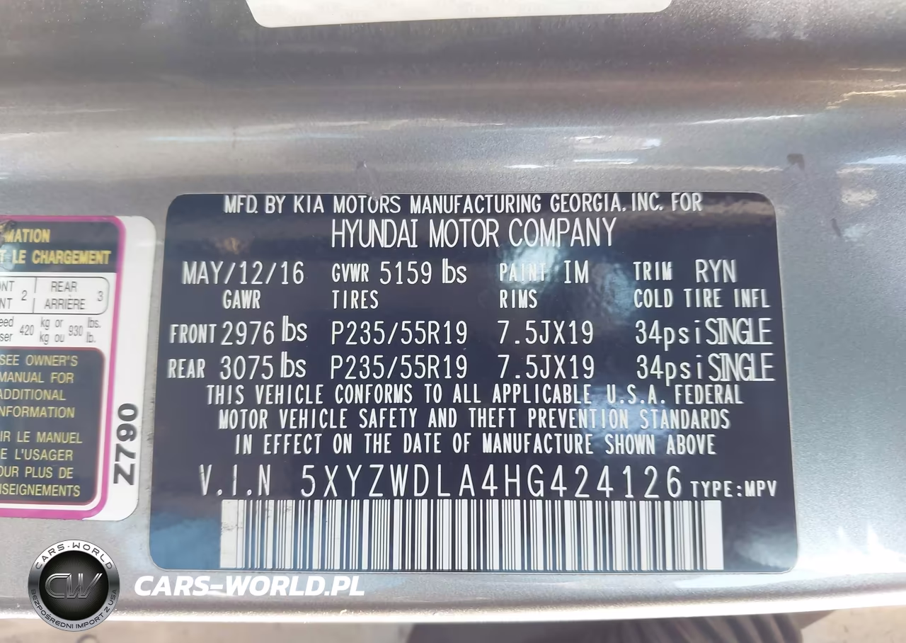 2017 Hyundai Santa Fe Sport 2.0T Ultimate VIN:5XYZWDLA4HG424126 - 9