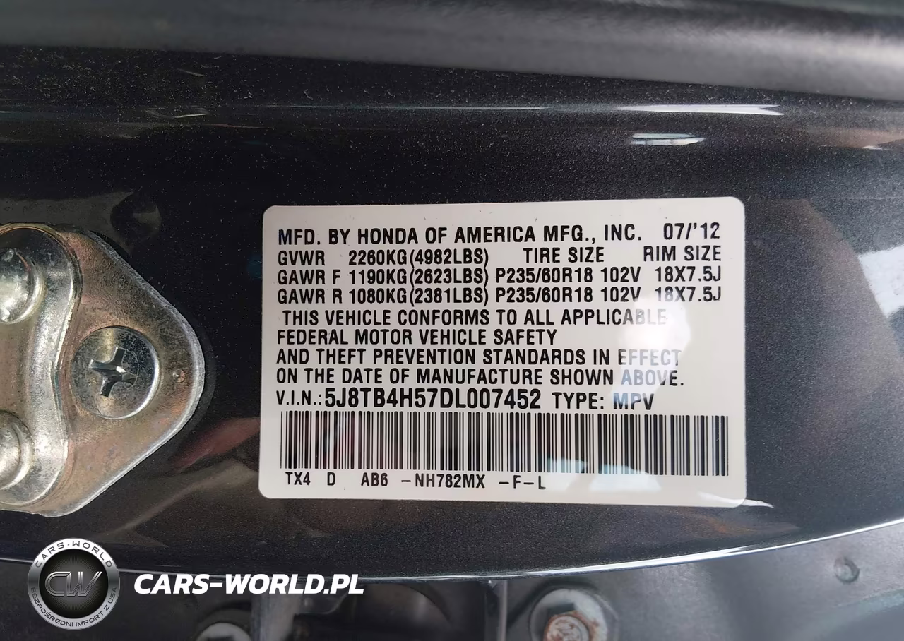 2013 Acura Rdx VIN:5J8TB4H57DL007452 - 9