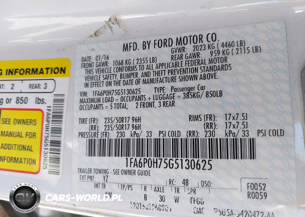 2016 Ford Fusion Se VIN:1FA6P0H75G5130625 - 9