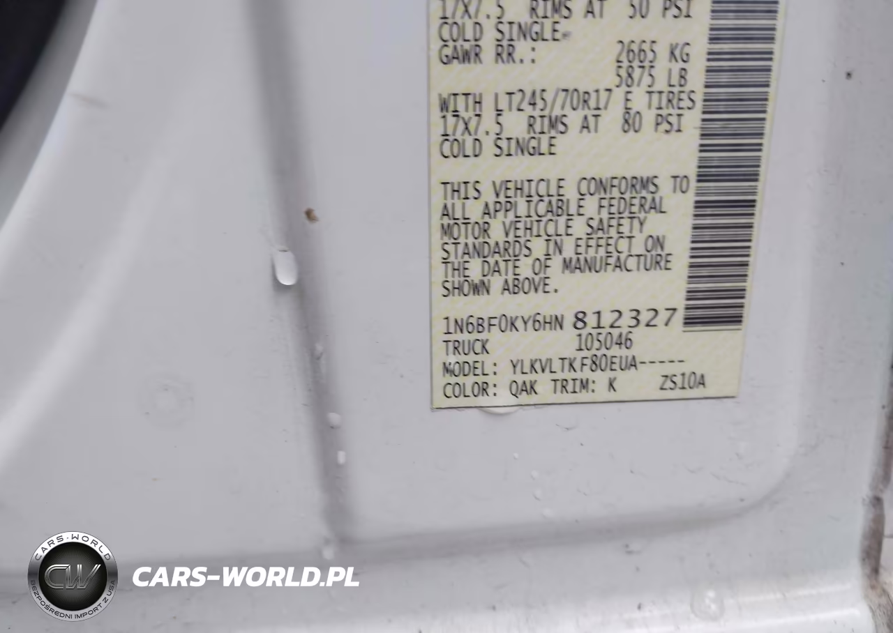 2017 Nissan Nv Cargo Nv2500 Hd Sv V6 VIN:1N6BF0KY6HN812327 - 9
