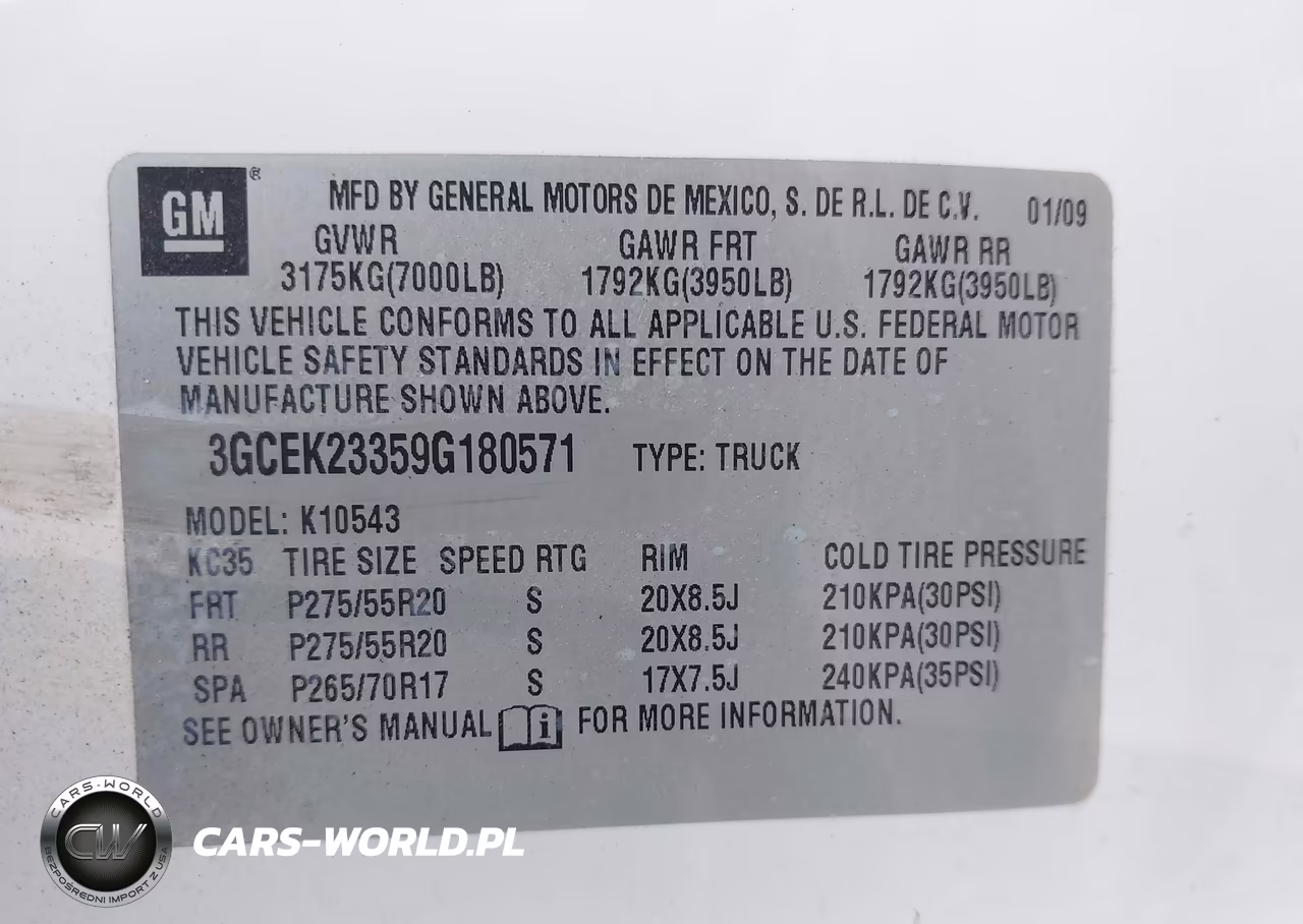 2009 Chevrolet Silverado K1500 Lt VIN:3GCEK23359G180571 - 9