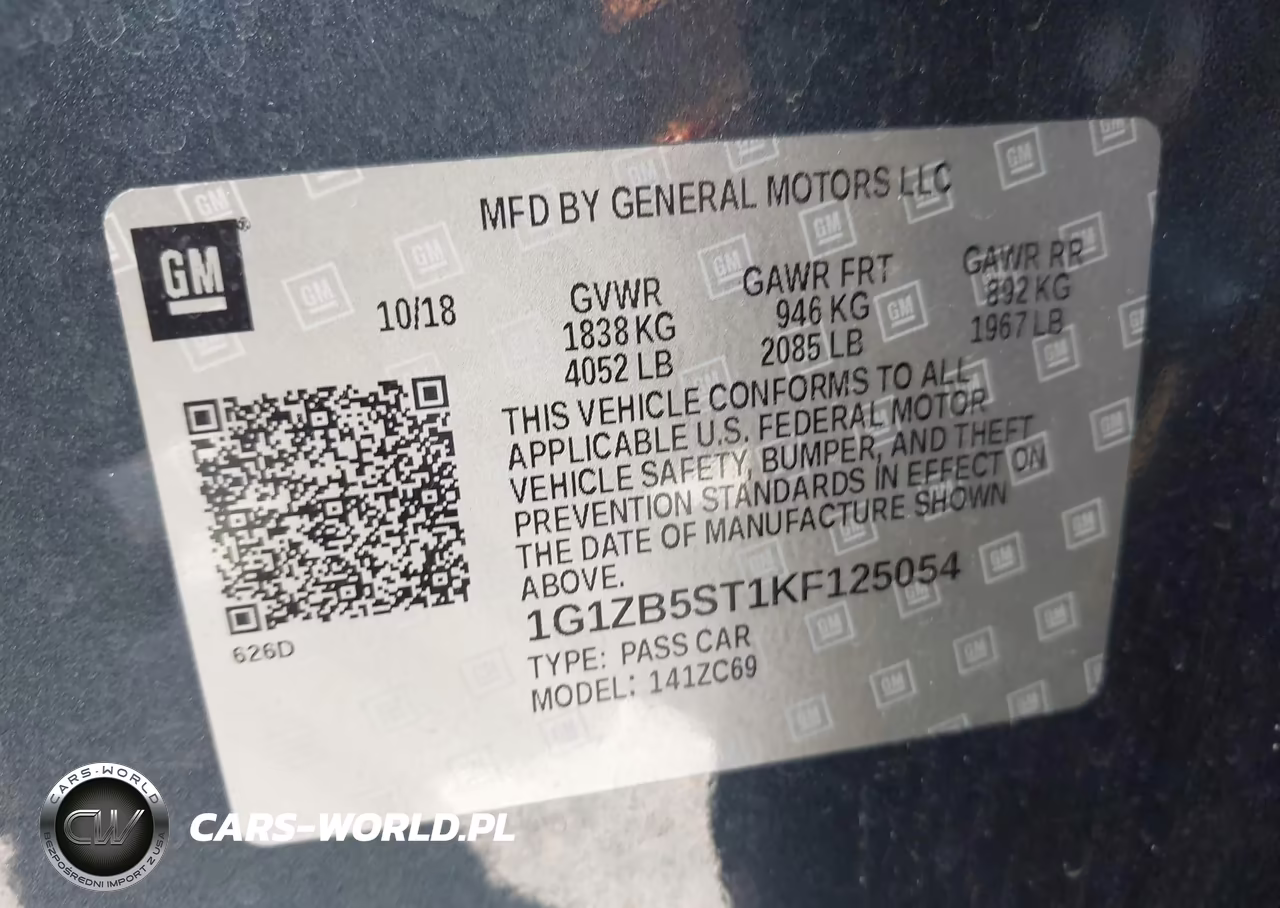 2019 Chevrolet Malibu 1Ls VIN:1G1ZB5ST1KF125054 - 9