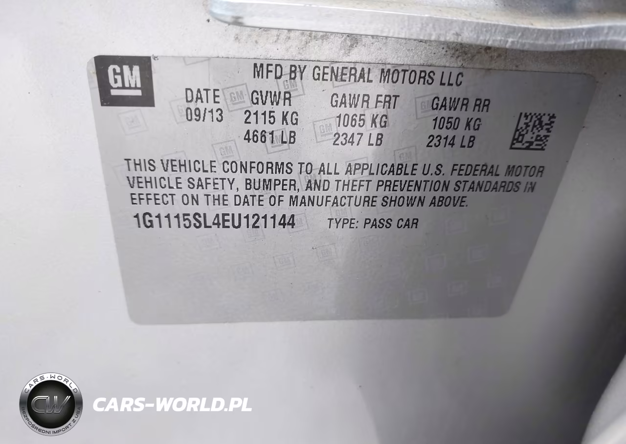 2014 Chevrolet Impala 1Lt VIN:1G1115SL4EU121144 - 9