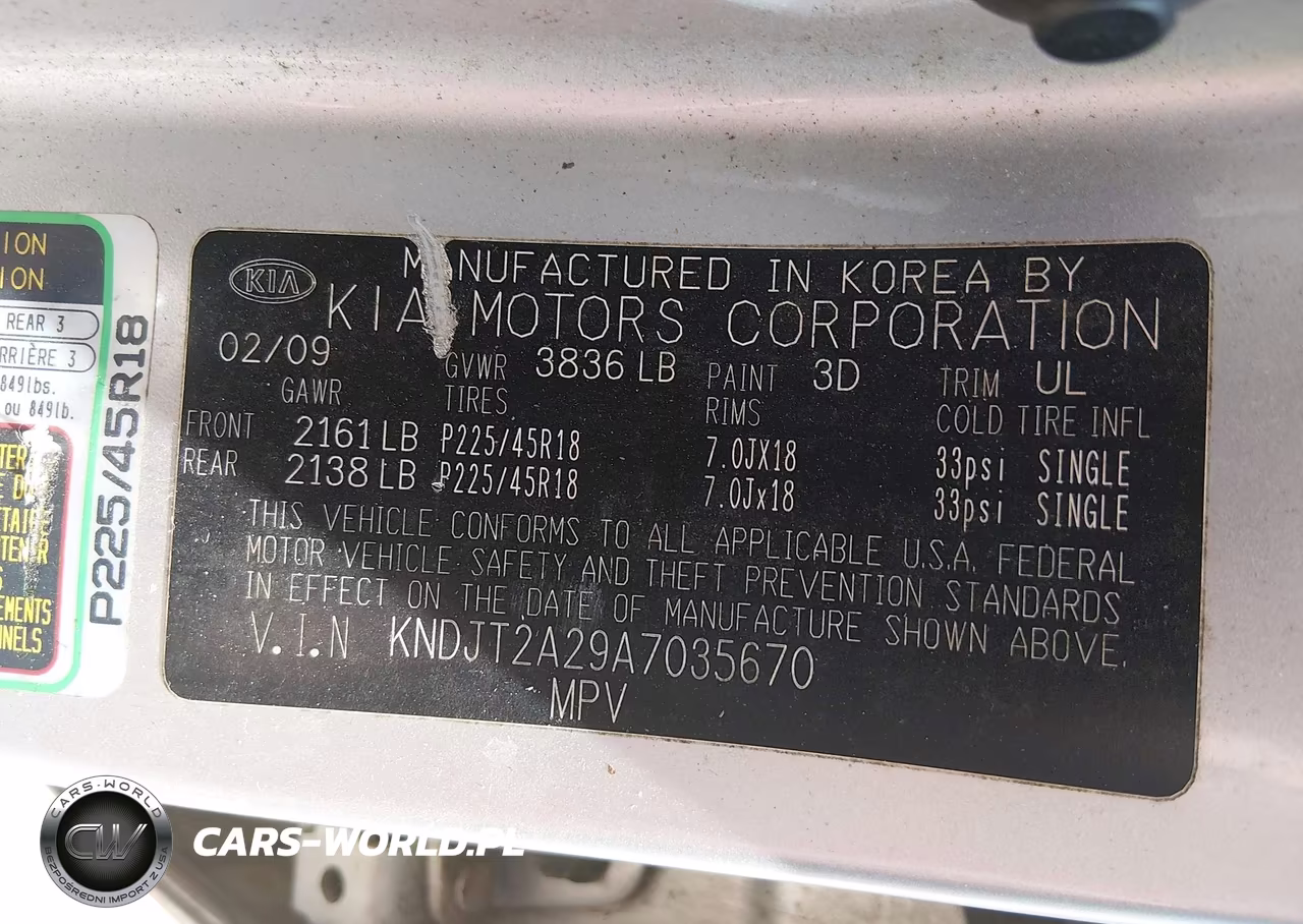 2010 Kia Soul Sport VIN:KNDJT2A29A7035670 - 9