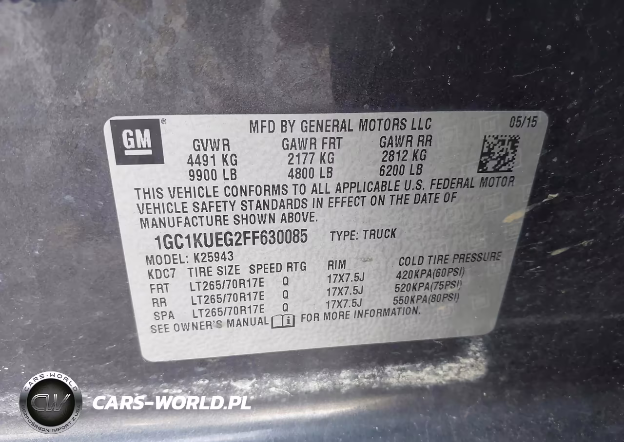 2015 Chevrolet Silverado 2500Hd Built After Aug 14 Work Truck VIN:1GC1KUEG2FF630085 - 9