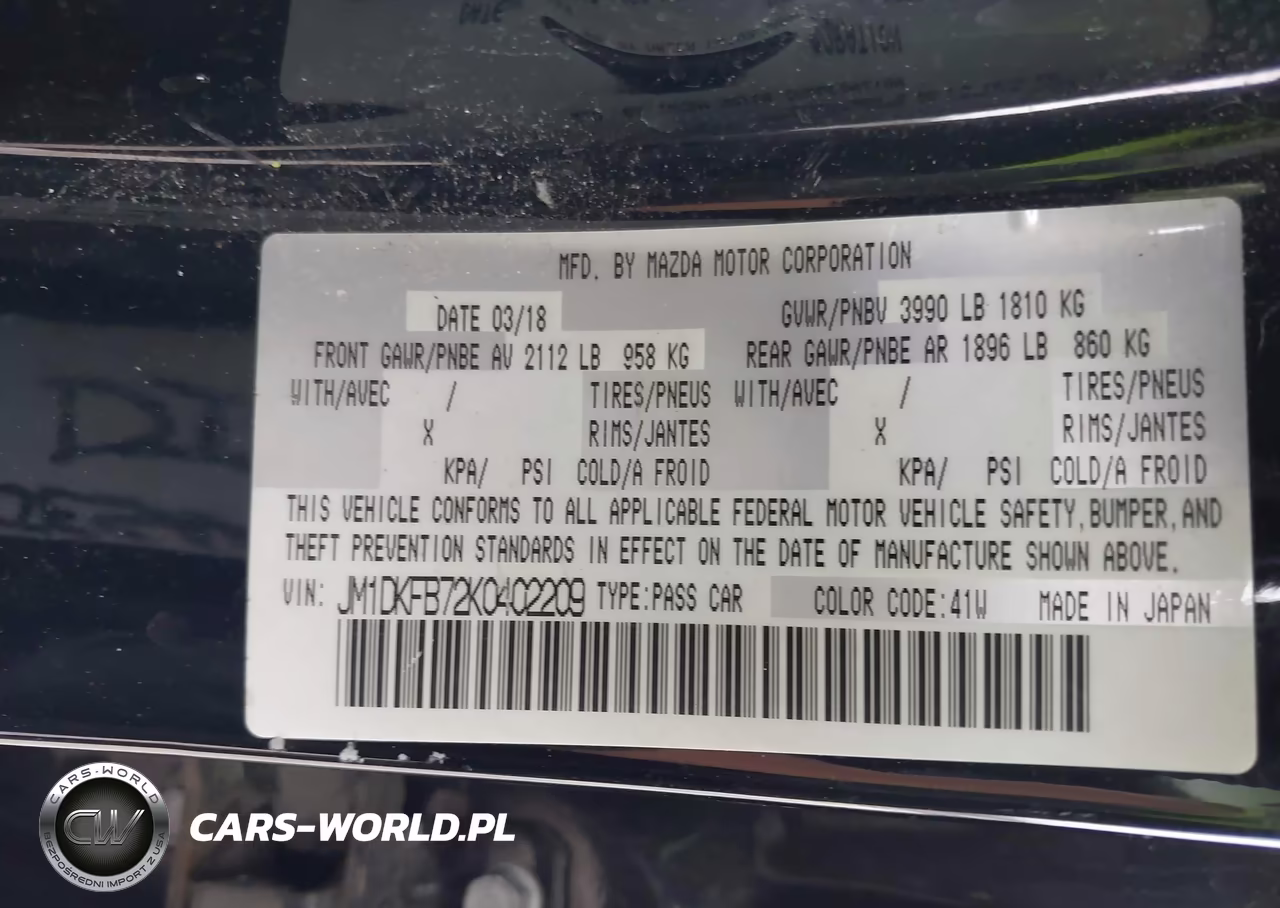 2019 Mazda Cx-3 Sport VIN:JM1DKFB72K0402209 - 9