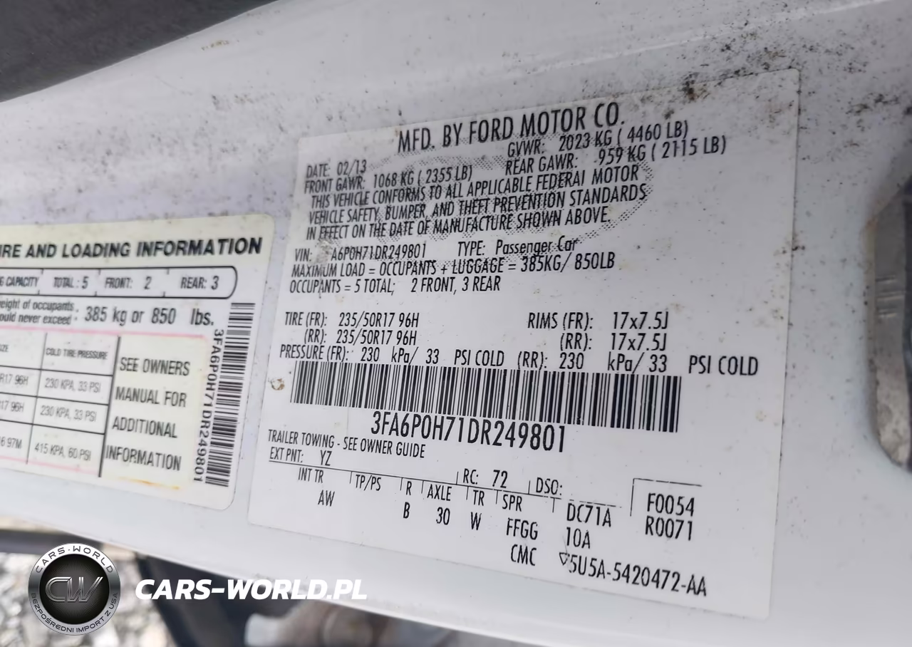 2013 Ford Fusion Se VIN:3FA6P0H71DR249801 - 9