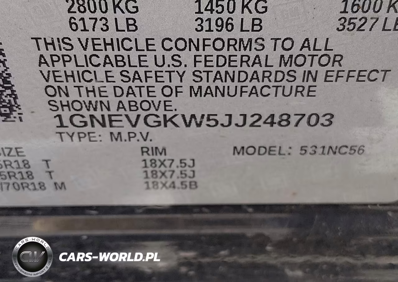 2018 Chevrolet Traverse Lt Cloth VIN:1GNEVGKW5JJ248703 - 9