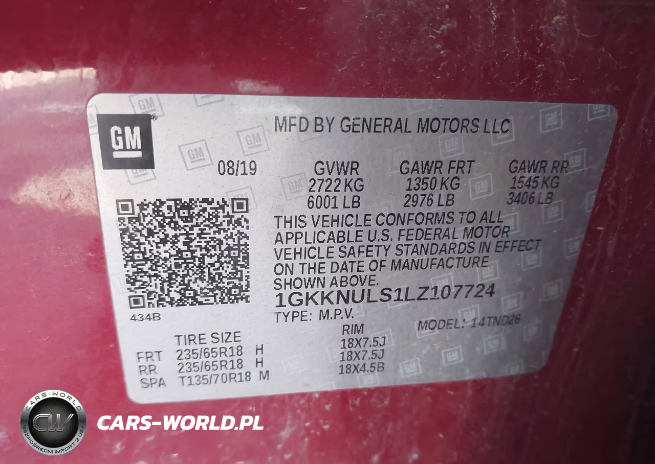 2020 GMC Acadia Awd Slt VIN:1GKKNULS1LZ107724 - 9