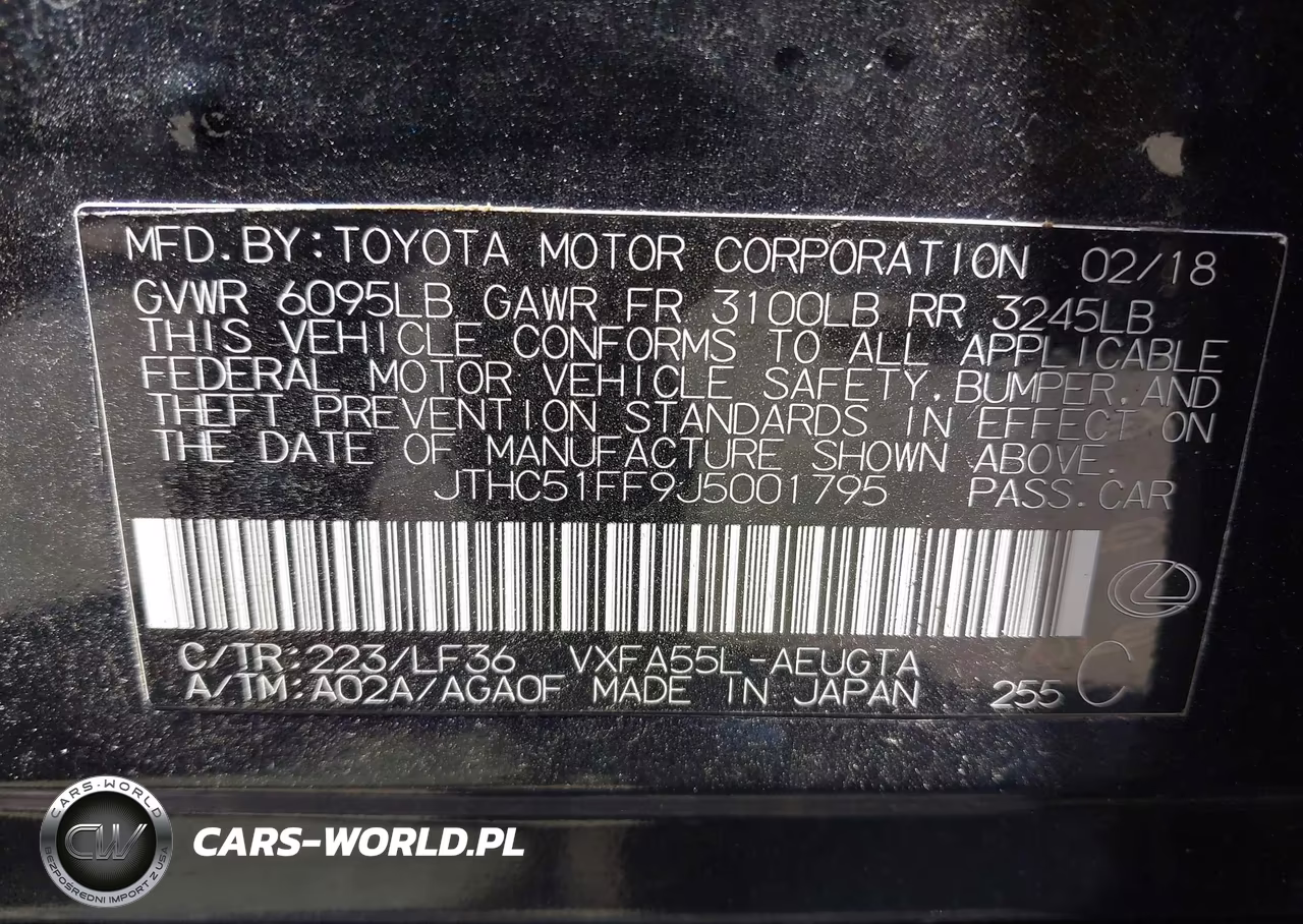 2018 Lexus Ls 500 F Sport VIN:JTHC51FF9J5001795 - 9
