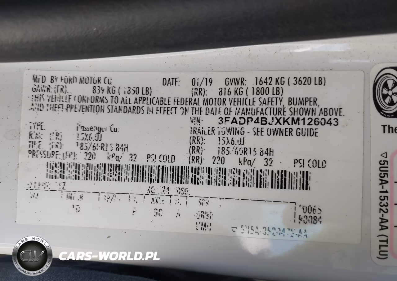 2019 Ford Fiesta Se VIN:3FADP4BJXKM126043 - 9