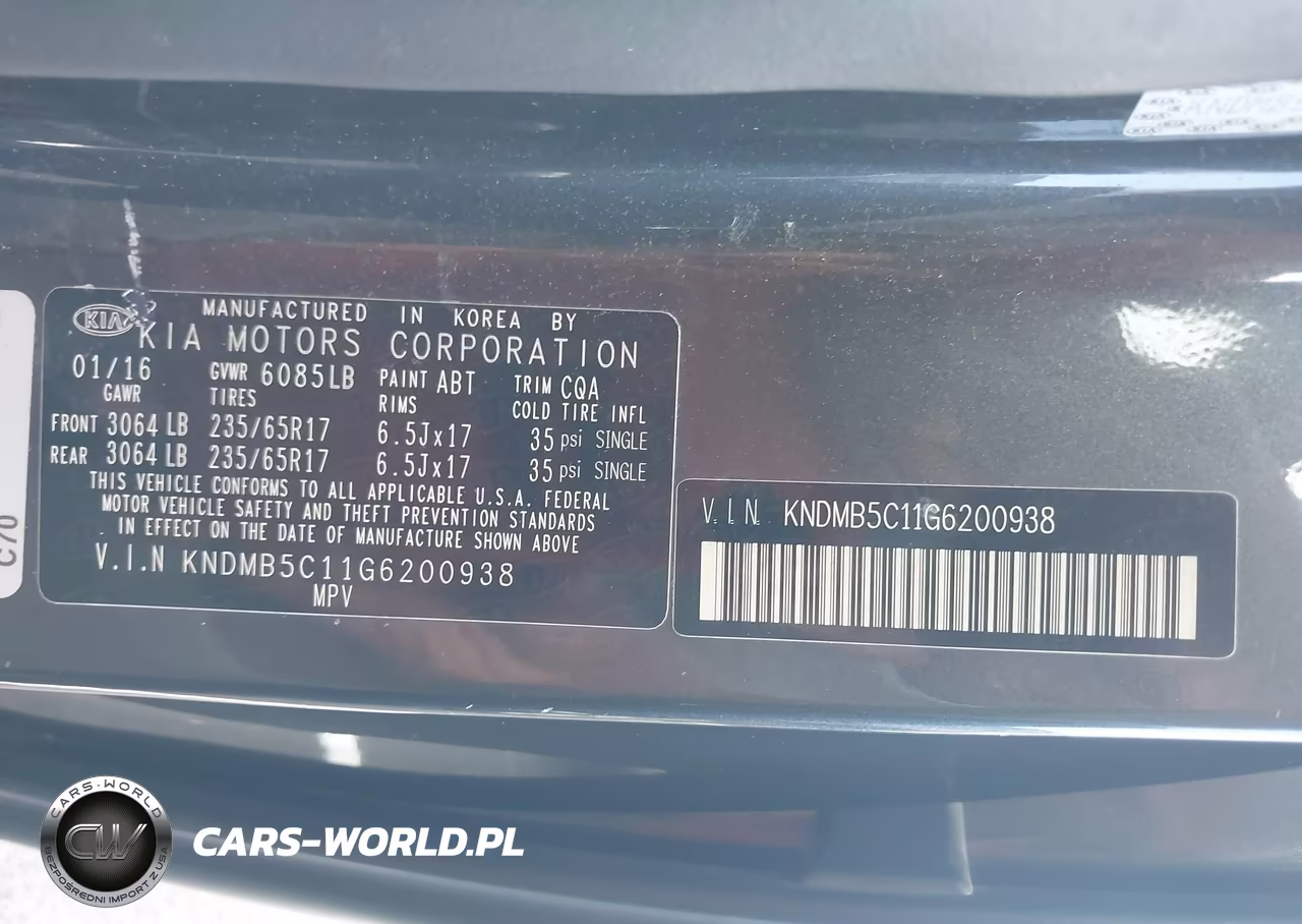 2016 Kia Sedona Lx VIN:KNDMB5C11G6200938 - 9