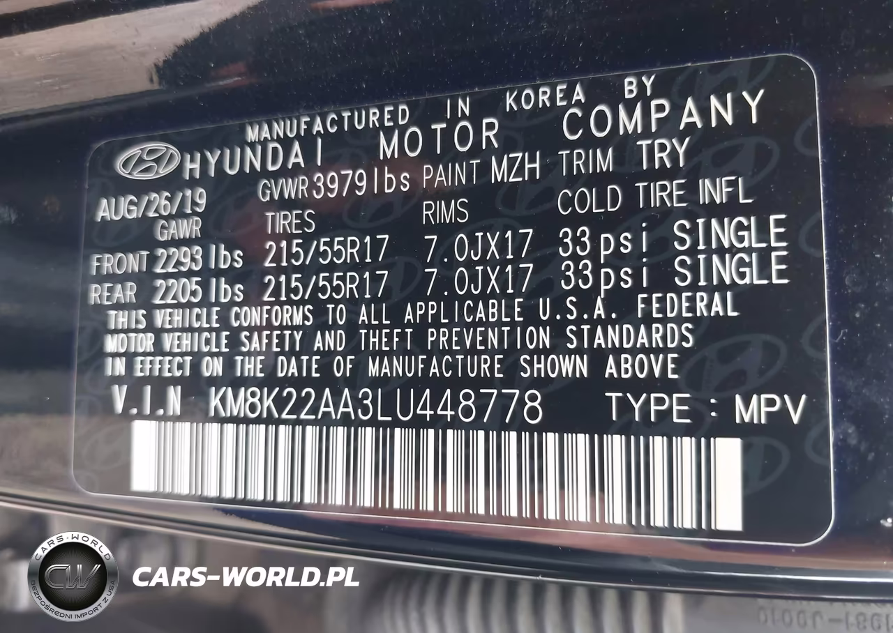 2020 Hyundai Kona Sel VIN:KM8K22AA3LU448778 - 9