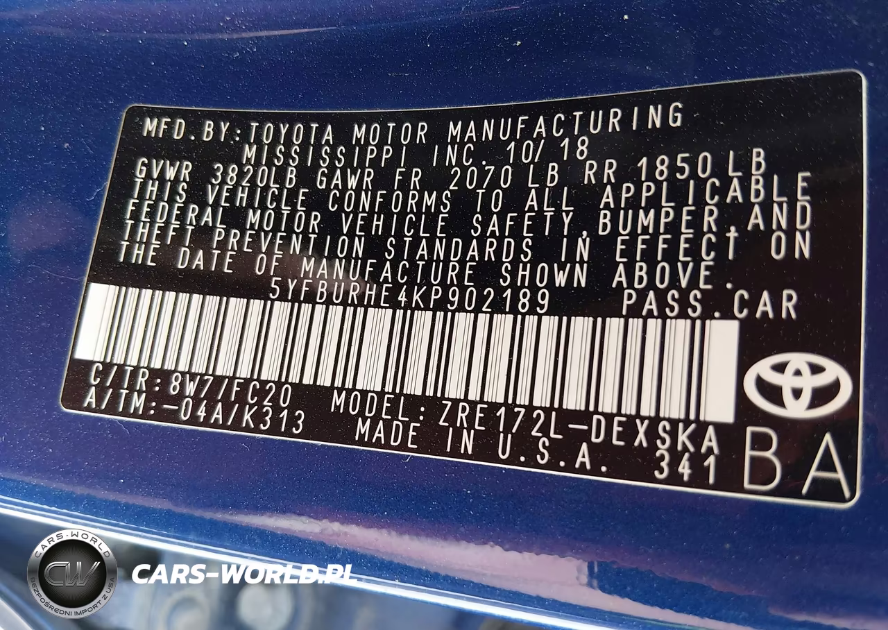 2019 Toyota Corolla Se VIN:5YFBURHE4KP902189 - 9