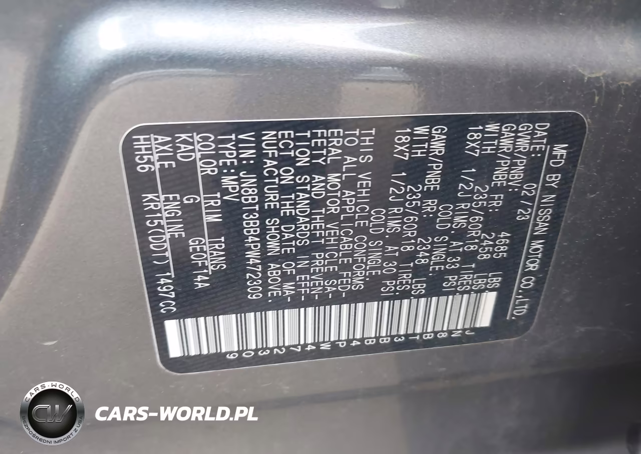 2023 Nissan Rogue Sv Intelligent Awd VIN:JN8BT3BB4PW472309 - 9