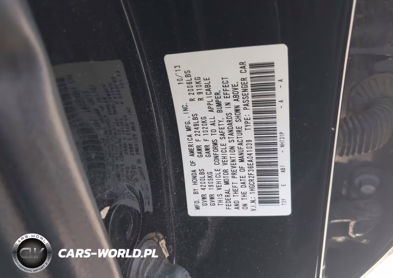 2014 Honda Accord Lx VIN:1HGCR2F36EA041039 - 9
