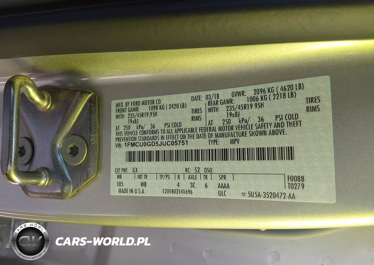 2018 Ford Escape Se VIN:1FMCU0GD5JUC05751 - 9