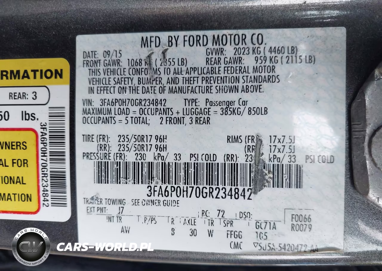 2016 Ford Fusion Se VIN:3FA6P0H70GR234842 - 9