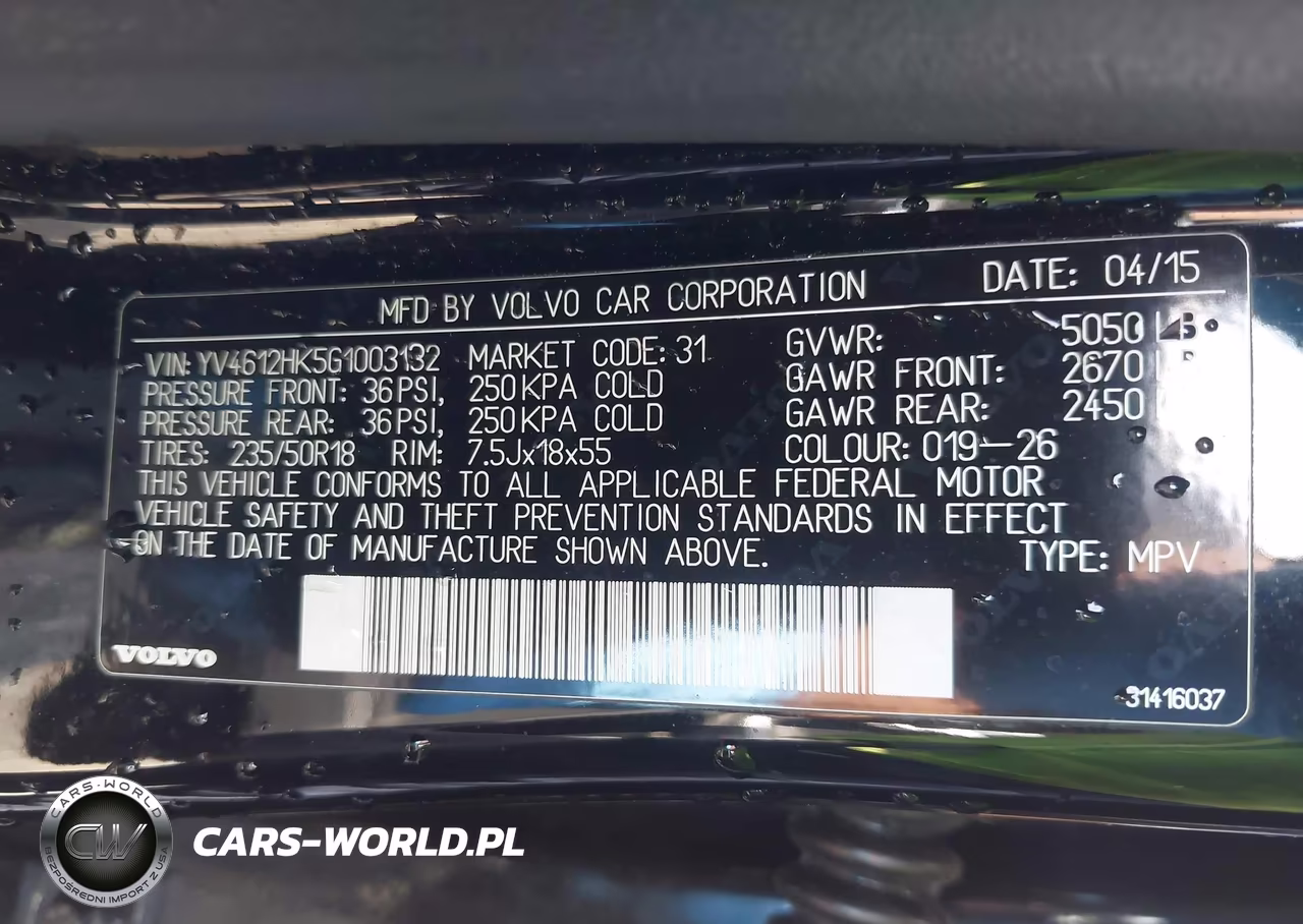 2016 Volvo V60 Cross Country T5 VIN:YV4612HK5G1003132 - 9