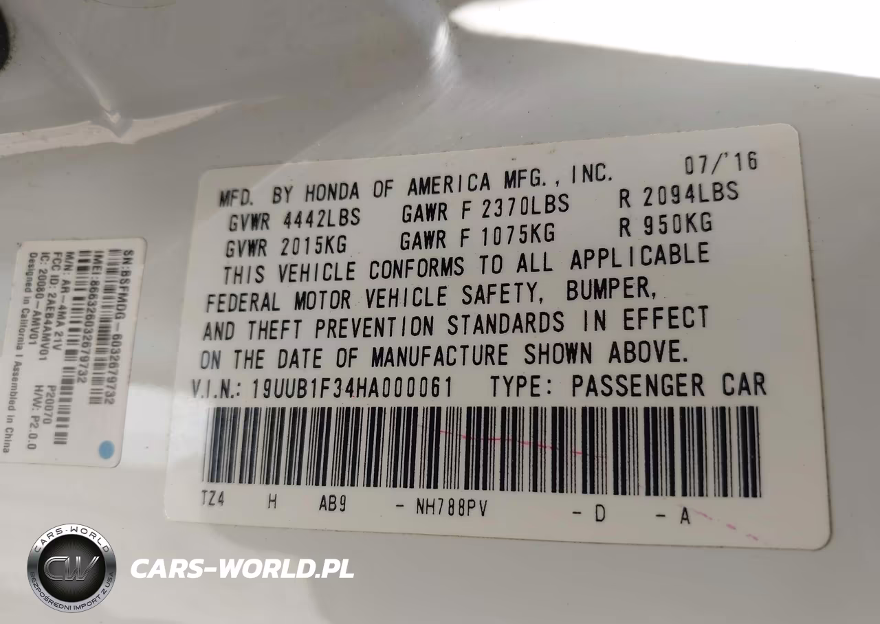 2017 Acura Tlx VIN:19UUB1F34HA000061 - 9