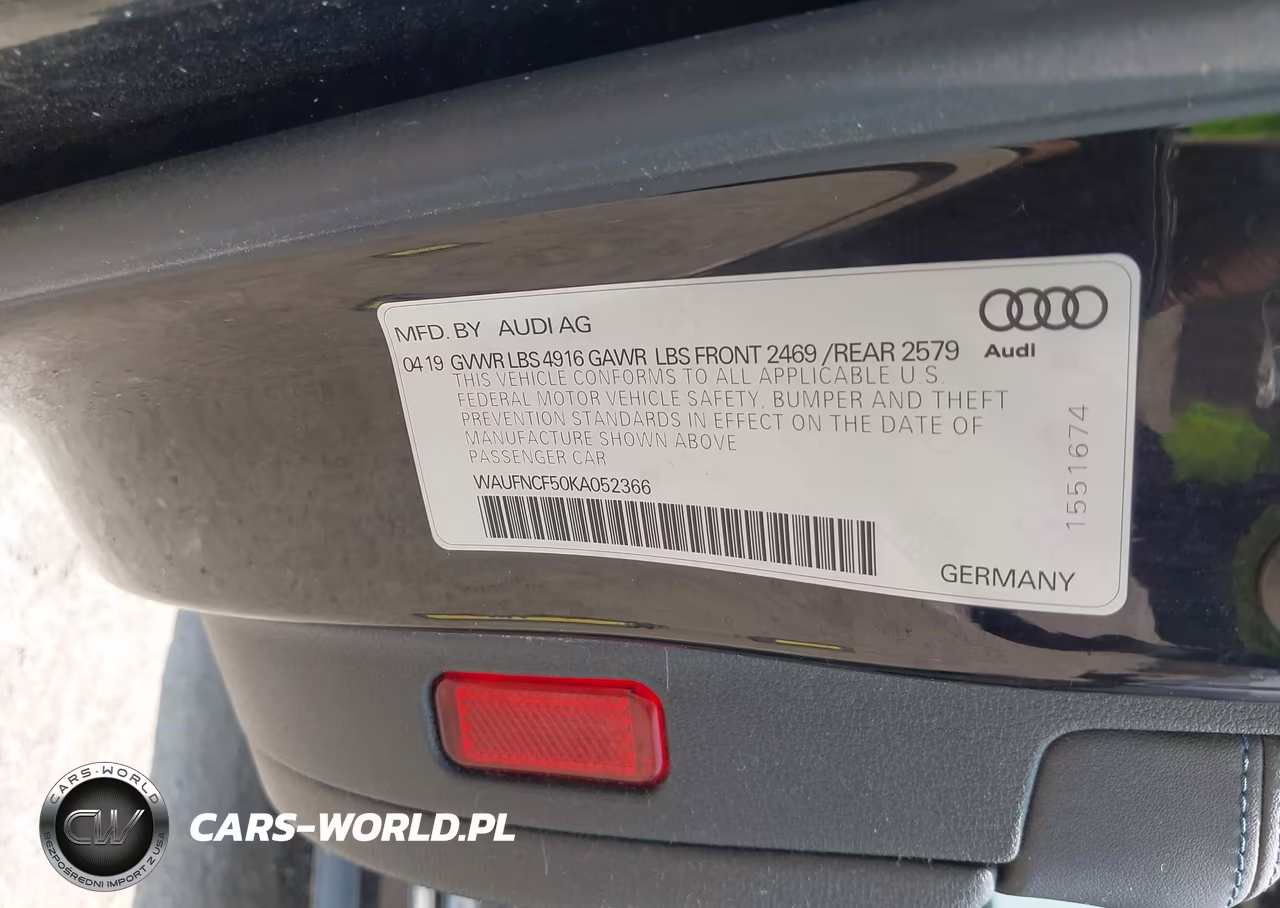 2019 Audi A5 45 Premium VIN:WAUFNCF50KA052366 - 9