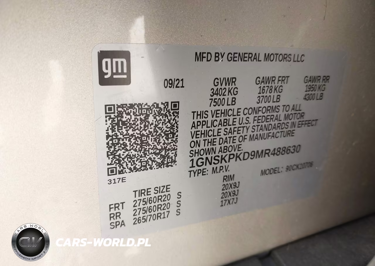2021 Chevrolet Tahoe Z71 VIN:1GNSKPKD9MR488630 - 9