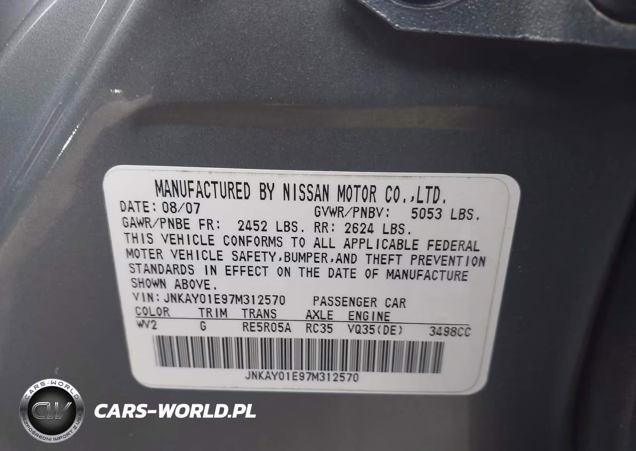 2007 Infiniti M35 Sport VIN:JNKAY01E97M312570 - 9